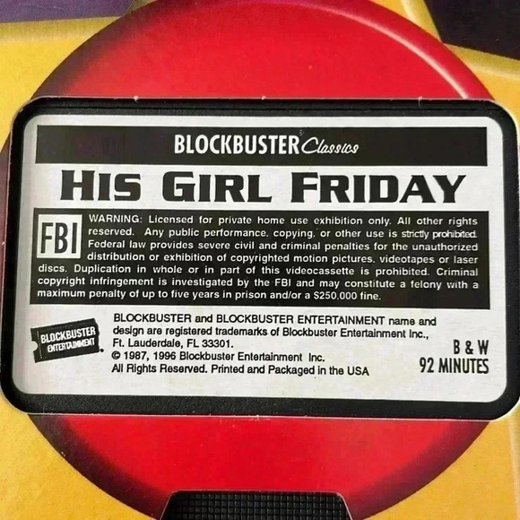 RARE 1999 Blockbuster Video Pre-Viewed Collection VHS Nostalgic Please Rewind - Picture 8 of 8